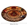thumbnail image 7 of BZPIZ 24“ Christmas Round Rug, 3D Optical Illusion Train Tunnel Prank Rug, Christmas Train Holiday Floor Mat for Living Room Bedroom Entryway, 7 of 7