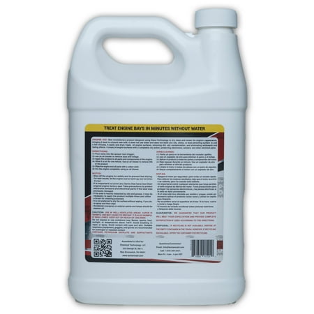 Engine AID Effectively Cleans Car Engine Bays Without Water, Designed To Remove Dirt, Oils & Grease, Non-Flammable & ECO Friendly, (128 Fl Oz) 1.0 GAL W/2/Microfiber Towel + Spray Bottle (1-Pack)