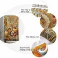 thumbnail image 5 of Small Stall Shower Curtain 48x72 Inch Narrow Half Size Fall Pumpkins Bath Curtains Bathroom Decor Thanksgiving Maple Leaf Watercolor Waterproof Fabric Shower Curtain Set with Hooks 48 Inch, 5 of 6