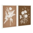 thumbnail image 4 of Kate and Laurel Sylvie Beaded Spring Floral Silhouette 2 Clay White and Spring Floral Silhouette 11 Bark White Vintage Framed Canvas Wall Art Set by Heather Dutton, 2 Piece Set 18x24 White, Flower Art, 4 of 7