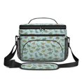 thumbnail image 2 of Dinosaur and Text Light Blue Pattern Insulated Lunch Box for Women Men, Medium Leakproof Cooler Bag with Adjustable Strap, 10"x6.7"x8", 2 of 6