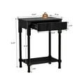 thumbnail image 2 of Wirrytor Nightstand with Charging Station for Bedroom with 1 Drawer and Shelf, Wood Wide Bedside Table with Storage, Slim End Table for Small Space, Black, 2 of 6
