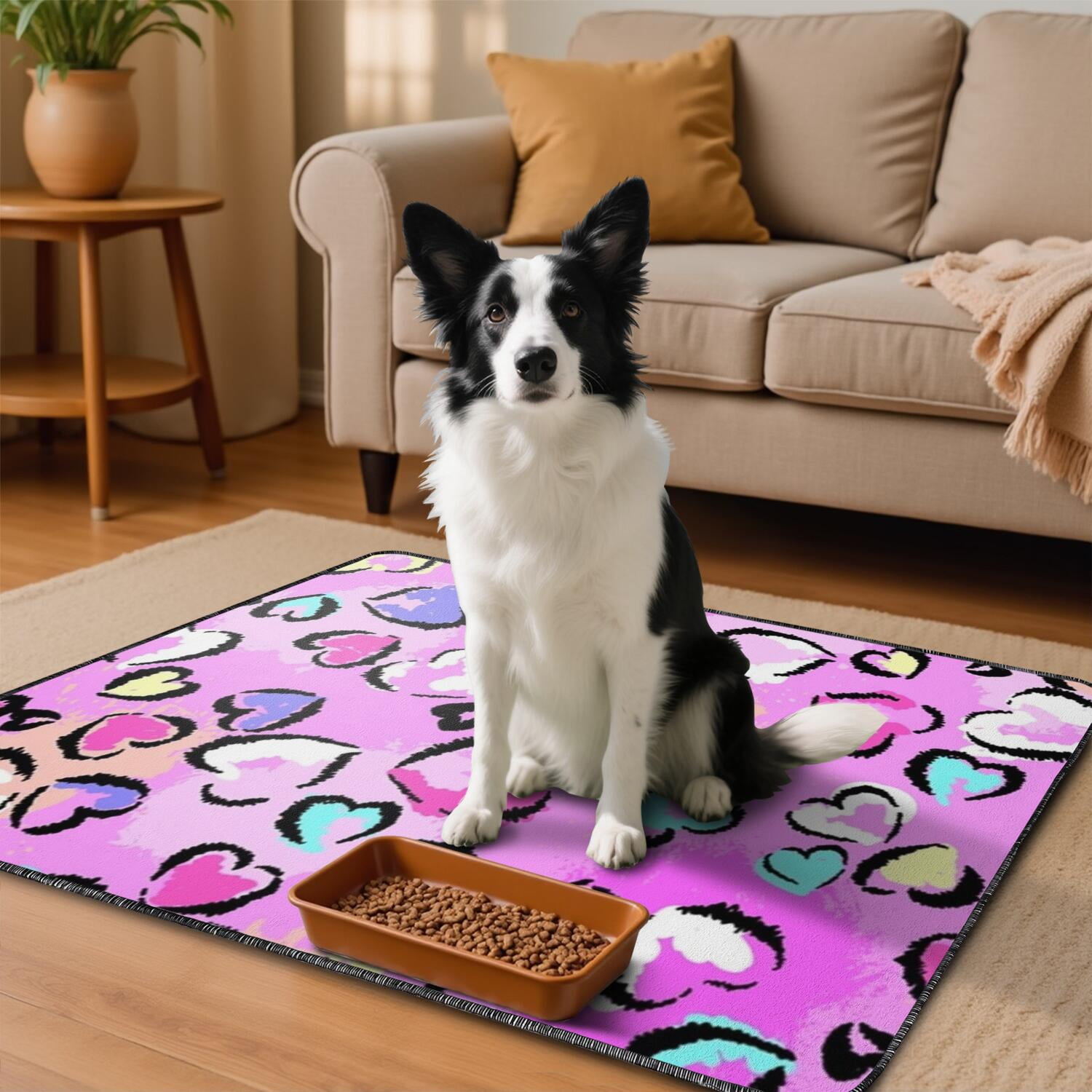 Designer Puppy Pads, Washable Reusable Potty Pads with Stylish Patterns for Pet Parents, 24" x35" (Texture/leopard /Geometry)
