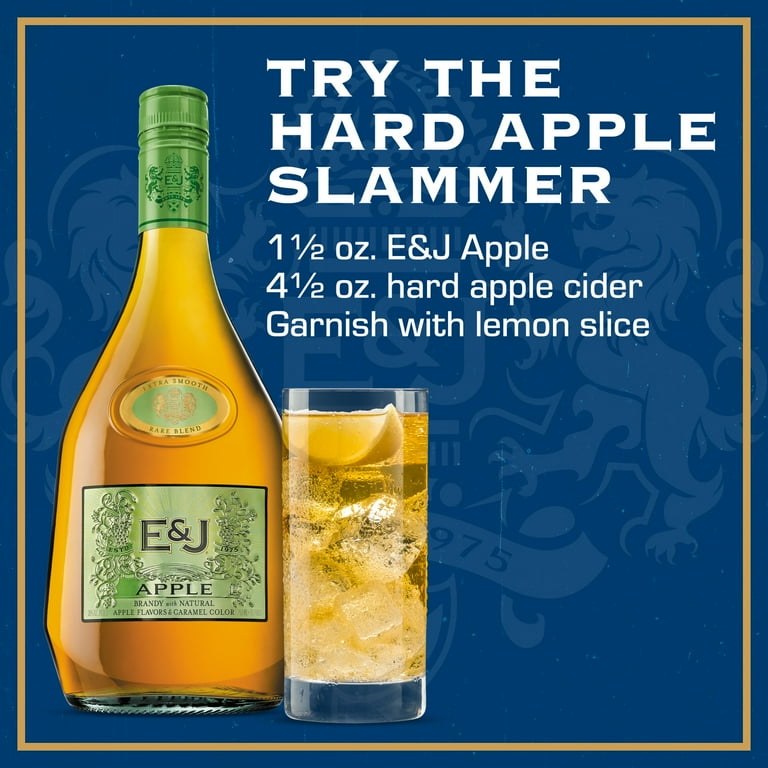 E&J Apple Flavored Brandy, 750ml Glass Bottle, 30% ABV - Walmart.com