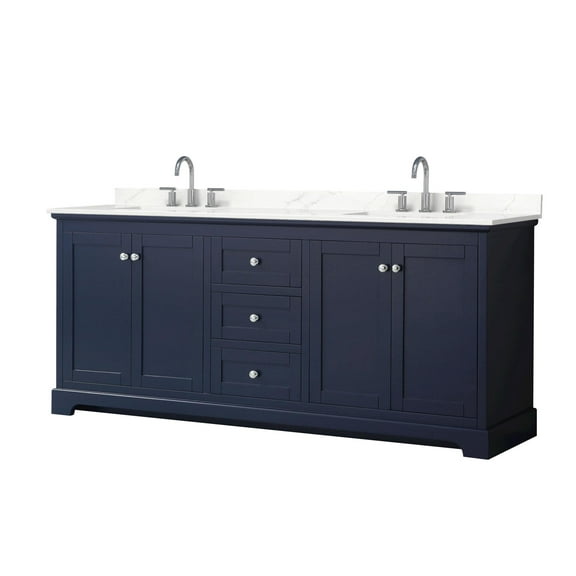 Wyndham Collection Wcv232380d-Qtz-Us3mxx Avery 80" Free Standing Double Basin Vanity Set -