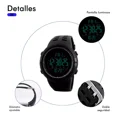 thumbnail image 3 of Reloj Skmei 1251 Hombre Deportivo Digital Resistente Al Agua Correa Negra con Negro, 3 of 8