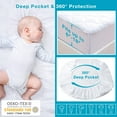 thumbnail image 4 of Split King Mattress Protector for Adjustable Bed, Soft Breathable Waterproof Split King Mattress Pad Cover, 6-18 inches Deep Pocket, White, 4 of 8