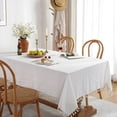thumbnail image 5 of Washable Tablecloth Fabric Tassel Tablecloth Kitchen Table Dust Cover Home Decor Everyday Use (Square, 55 x 55 inches) - style:style3;, 5 of 5
