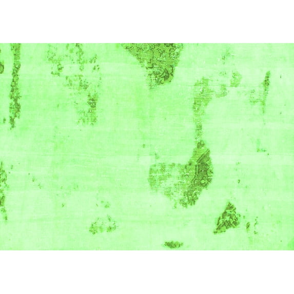 Ahgly Company Indoor Rectangle Solid Green Modern Area Rugs, 2' x 3'