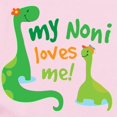 thumbnail image 2 of CafePress - My Noni Loves Me Dinosaur Infant Bodysuit - Baby Light Bodysuit, Size Newborn - 24 Months, 2 of 4