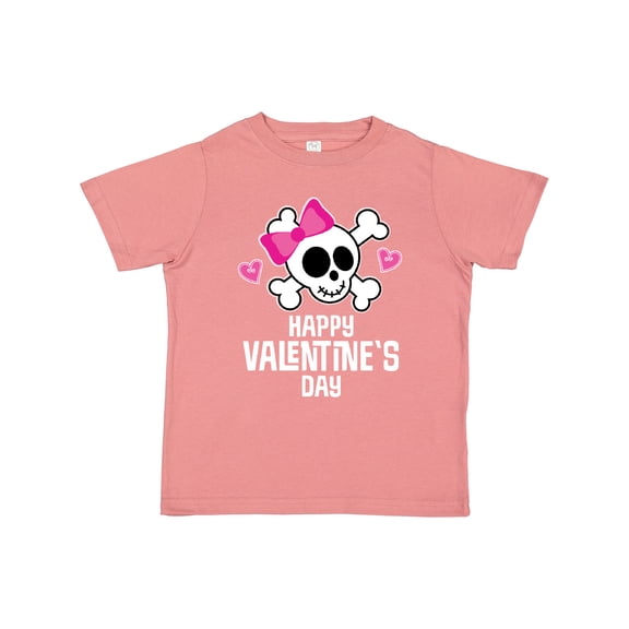 Inktastic Happy Valentines Day Girls Skull Girls Toddler T-Shirt