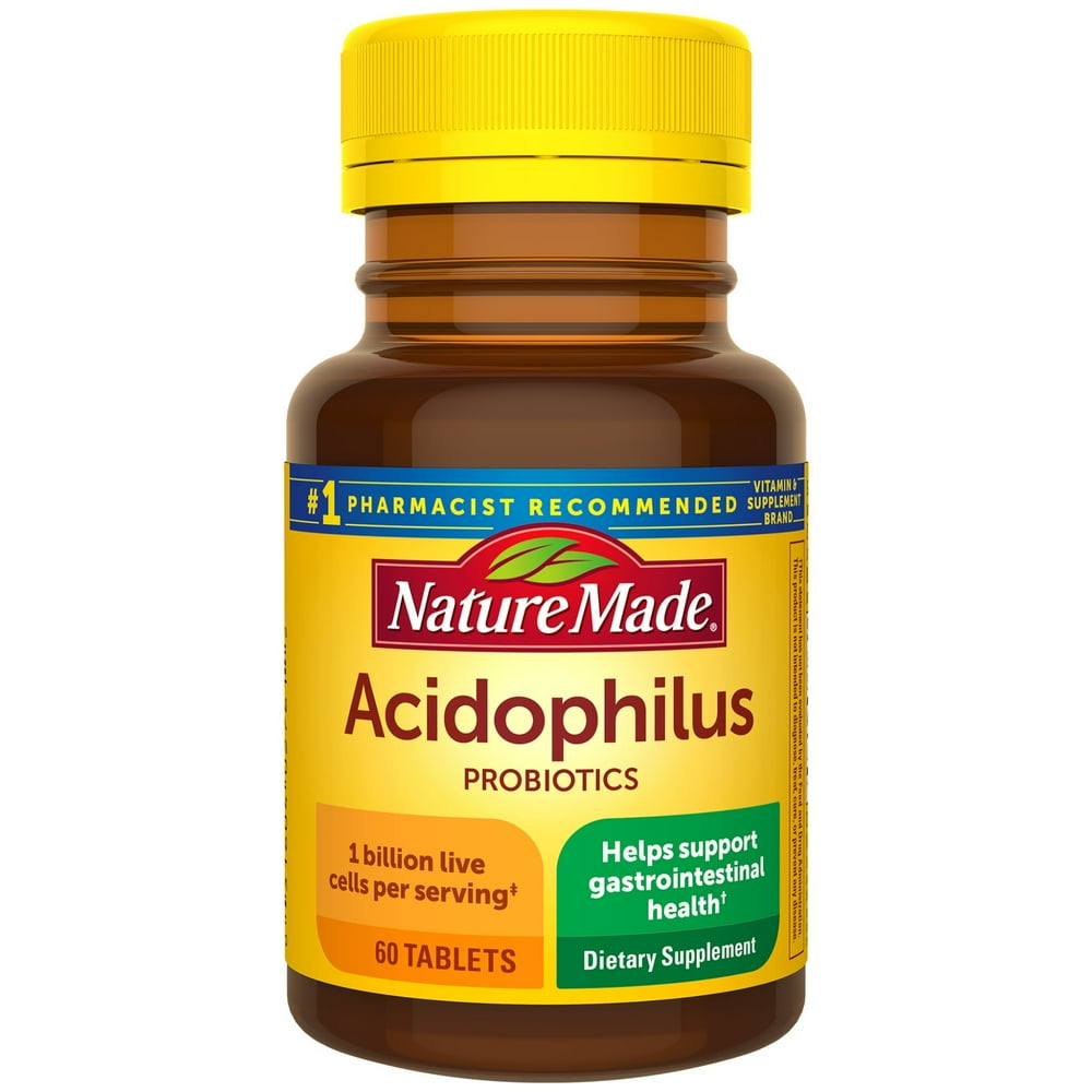 Nature Made Acidophilus Probiotics Tablets, 60 Count