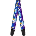 thumbnail image 1 of Buckle-Down Guitar Strap Unicorns Rainbows Stars Blue Purple 2 Inches Wide, 1 of 3