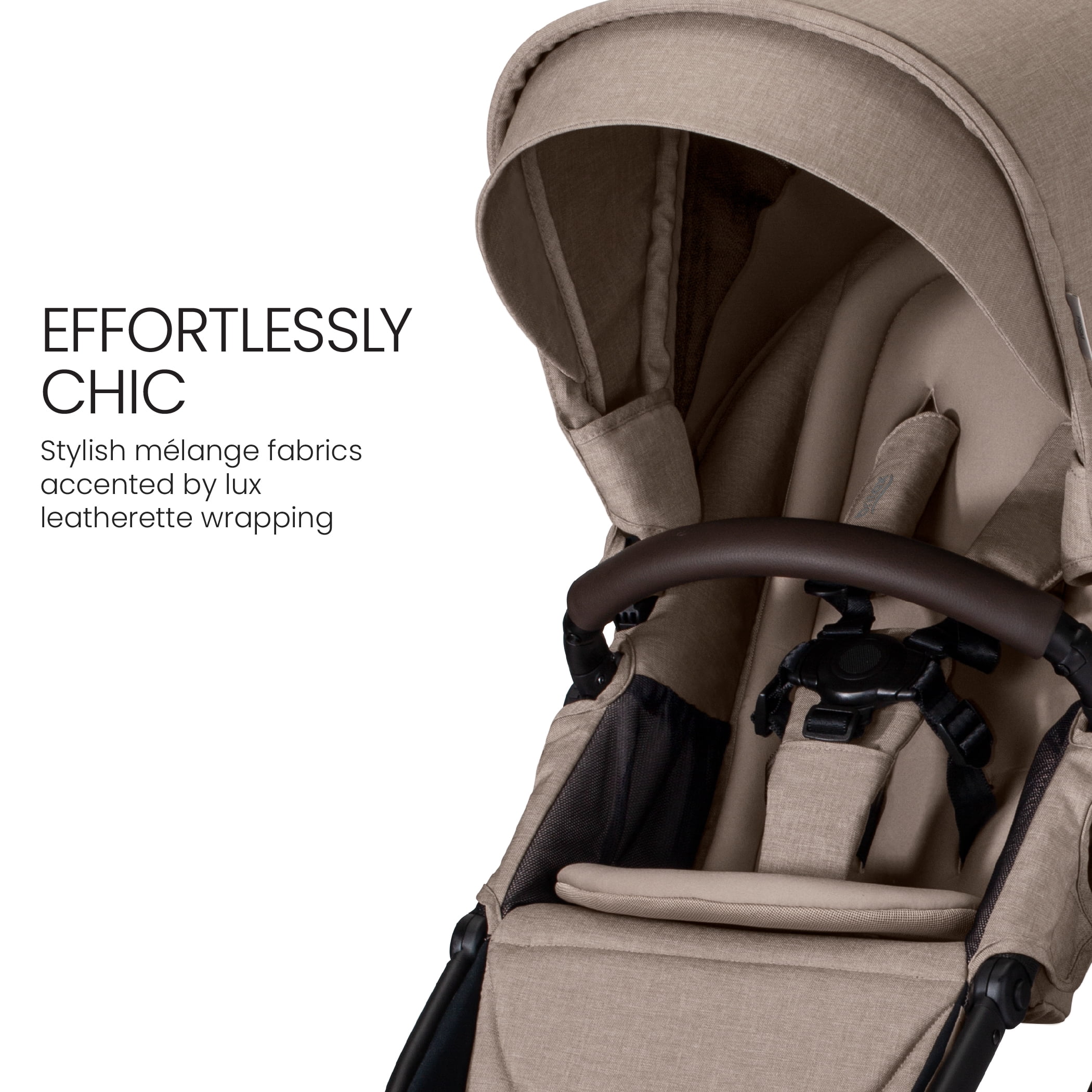 Britax® Prism™ Full-Size Modular Stroller, 1-Step Compact Fold, Telescoping Handlebar — Teak