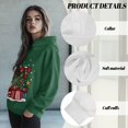thumbnail image 6 of SCRAWLGOD Christmas Santa Claus Hooded Sweatshirt Women Plus Pullover Sweaters for Women Crewneck Warm Womens Hoodies Pullover Trendy Long-Sleeve Ladies Hooded Sweaters Size XL, 6 of 7