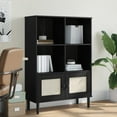 thumbnail image 3 of vidaXL Bookcase Bookshelf Storage Cabinet SENJA Rattan Look Solid Wood Pine, 3 of 24