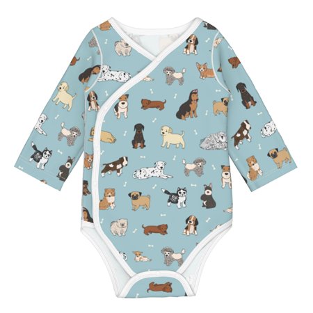 

Matuu Dog Pets for Baby Long-Sleeve Bodysuit Soft Cotton Comfortable and Breathable Perfect for Newborns and Infants