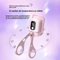 thumbnail image 2 of Rizador de pestañas térmico, rizador de pestañas eléctrico recargable, calentamiento rápido, rizos duraderos, con almohadilla de silicona con sensor térmico (rosa), 2 of 9