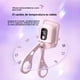thumbnail image 2 of Rizador de pestañas térmico, rizador de pestañas eléctrico recargable, calentamiento rápido, rizos duraderos, con almohadilla de silicona con sensor térmico (rosa), 2 of 9