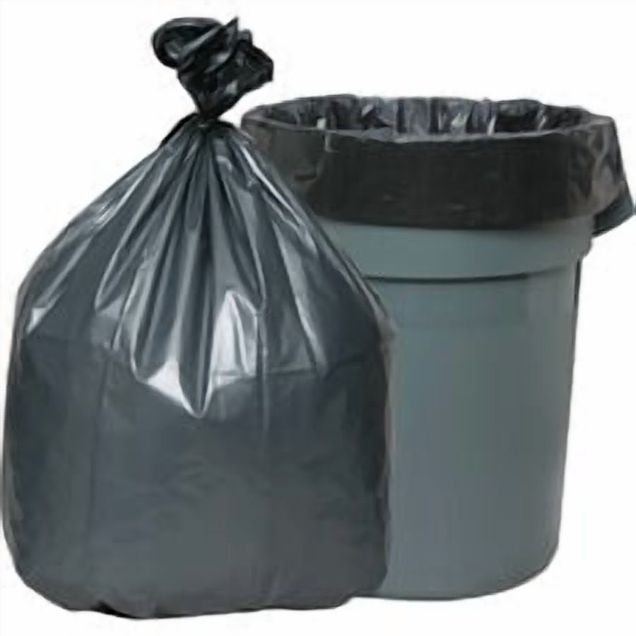 Genuine Joe Maximum Strength Trash Can Liner - Large Size - 45 gal - 39" Width x 46" Length x 1.55 mil (39 Micron) Thickness - Low Density - Black - 50/Carton | Bundle of 5