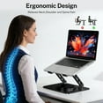 thumbnail image 2 of Adjustable Laptop Stand for Desk, Metal Foldable Laptop Riser Holder, Portable Ergonomic Laptop Riser Mount Notebook Stand Compatible with 8-17''Laptops(Black), 2 of 13
