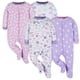 thumbnail image 1 of Pijamas enterizos con pies para bebés niñas Onesies Brand, paquete de 4, talla 0-3 meses, 1 of 7