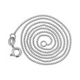 thumbnail image 2 of Collar de cadena torcida - cadena de caja de plata para hombres, collares de cadena para hombres, collares de cadena de acero inoxidable para hombres, mujeres y niños, 1 mm, 2 of 4