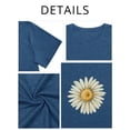 thumbnail image 4 of XCHQRTI Daisy T Shirts Women Plus Size Graphic Tshirts Casual Short Sleeve Oversized Tee, 4 of 7