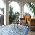 thumbnail image 5 of Safavieh Courtyard Nanda Botanical Indoor/Outdoor Area Rug, Blue/Natural, 6'7" x 6'7" Square, 5 of 17