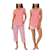 Carole Hochman womens 4-Piece Pajama Set pink Size L