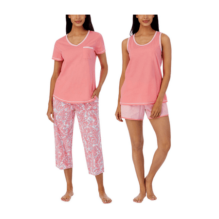 Carole Hochman womens 4-Piece Pajama Set pink Size L