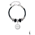 thumbnail image 2 of Delight Jewelry Silvertone Domed Joshua 1:9 Best Friend Celtic Knot Leather Bead Bracelet, 7"+2" Extender, 2 of 4