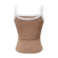 thumbnail image 4 of Bibifish Womens Tank Tops Lace Spaghetti Straps Summer Sleeveless Camisole Ribbed Slim Fit Everyday Layering Tops, 4 of 5