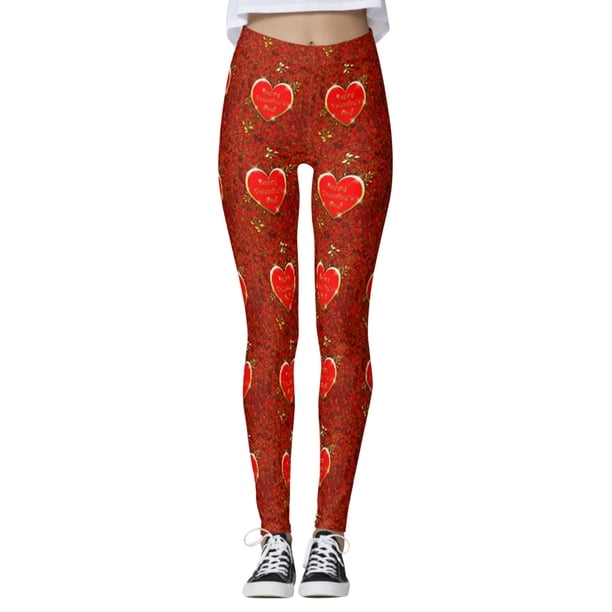 Gibobby Leggings Mujer Pantalones con estampado amor personalizados para mujer, mallas personalizadas para mallas para correr, fiesta Santa Pilates, mallas con muñeco nieve(Multicolor, S)