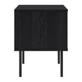 thumbnail image 4 of Evander Classic Black Fluted Engineered Wood Side Table with Metal Legs, 4 of 8