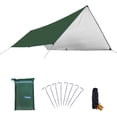 thumbnail image 1 of Auvent Bâche Imperméable Tente d'Ombrage avec Mât Auvent de Camping Pliant Ultraléger Abri de Plage contre le Soleil pour Camping Randonnée et Abri de Survie, 1 of 8