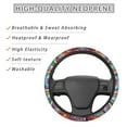 thumbnail image 4 of Kuiaobaty Groovy Hippie Flower Pattern Car Steering Wheel Cover Fit Most SUV Truck Car Van Easy to Install Car Wheel Cover Protector Steering Wheels Accessories Universal Fit 15 inches, 4 of 6