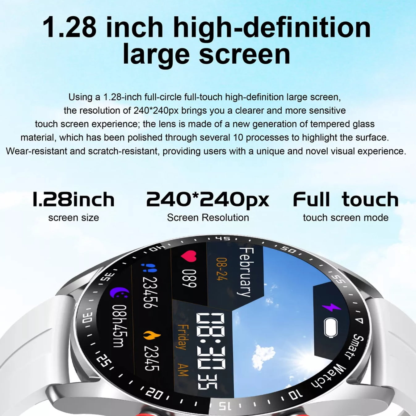 2026 Smart Watch For Men/Women's Waterproof Smartwatch Bluetooth For iPhone Samsung