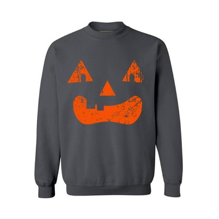 Awkward Styles Jack-O'-Lantern Pumpkin Sweatshirt Halloween Sweater for Men and Women Day Of the Dead Outfit Holiday Gifts Dia de los Muertos Sweater Pumpkin Face Sweatshirt Halloween Party Gifts