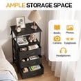 thumbnail image 6 of Ktaxon Nightstand with 3 Drawers End Table Bedside Table Furniture for Bedroom, Living Room, Black, 6 of 10