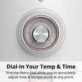 thumbnail image 5 of Aria 2Qt Teflon-Free Ceramic Retro Air Fryer with Cookbook Including Vegan & Keto Recipes - White, 5 of 8