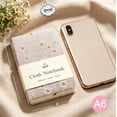 thumbnail image 3 of ipoul Fabric Pocket Notebook, Hardcover Journal, A6, 4x6 Small Notebook & Sketchbook, Lay Flat, Daisy Gifts for Women, Pink, 3 of 8