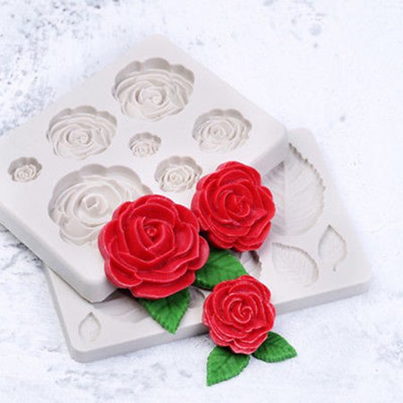 

3D Rose Flower Silicone Fondant Chocolate Mould Cake Decor Sugarcraft Mold