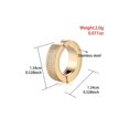 thumbnail image 3 of 3 Pcs Clip On Earrings Men Boys Punk Stainless Steel Non Piercing Earrings For Women, 3 of 3
