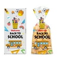thumbnail image 5 of 100 Pcs Back to School Party Cellophane Bags Clear Candy Cookie Treat Bags with Twist Ties 4 Designs School Bus Blackboard ABC Letters Plastic Favor bags for Back to school Favor Supplies Decorations, 5 of 5