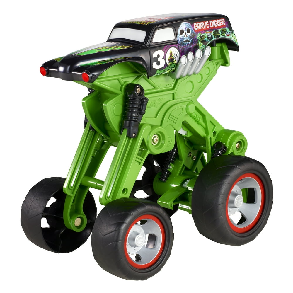 Hot Wheels Monster Jam Mega Air Jumper Grave Digger 30th Anniversary - Walmart.com - Walmart.com
