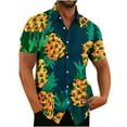 thumbnail image 2 of Xysaqa Button Shirts T Shirts for Man Men's Hawaiian Shirt Funny Pineapple Graphic Shirt Short Sleeves Buttons Down Shirts for Men Big & Tall Holiday Party Summer Tropical Beach Shirts S-5Xl Men Shir, 2 of 4