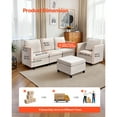 thumbnail image 4 of KFFKFF Modular Sectional Sofa, Modern 5-Seater Modular Sofa with Hidden Storage, Cloud Sectional Couch with High Rebound Sponge, Solid Wood Frame Upholstered Comfy Couch, Beige, 4 of 9
