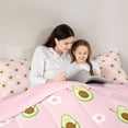 thumbnail image 4 of jejeloiu Kawaii Avocado Fruit Twin Comforter Sets,Cute Flower Daisy Bedding Set For Girls Teens Reversible 2 Pieces, 4 of 7