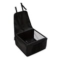 thumbnail image 1 of Pet Reinforce Car Seat Breathable Mesh Dog Car Seat with Safety Belt Dogs and Cats Seat Basket Stable for Car Travel (Black), 1 of 7